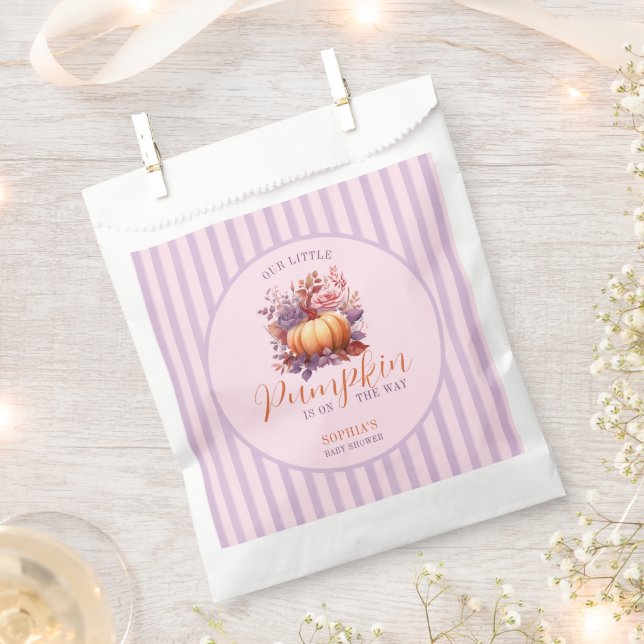 Tender Lilac Little Pumpkin Baby Dusche Geschenktütchen (Ausgeschnitten)