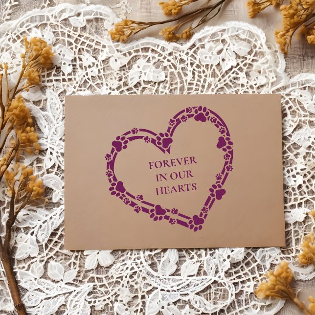 Tender Loving Memorial Heart Pet Paws Print  Gummistempel (Pet Paws Print
Tender Loving Memorial Heart Pet Paws Print Rubber Stamp.)