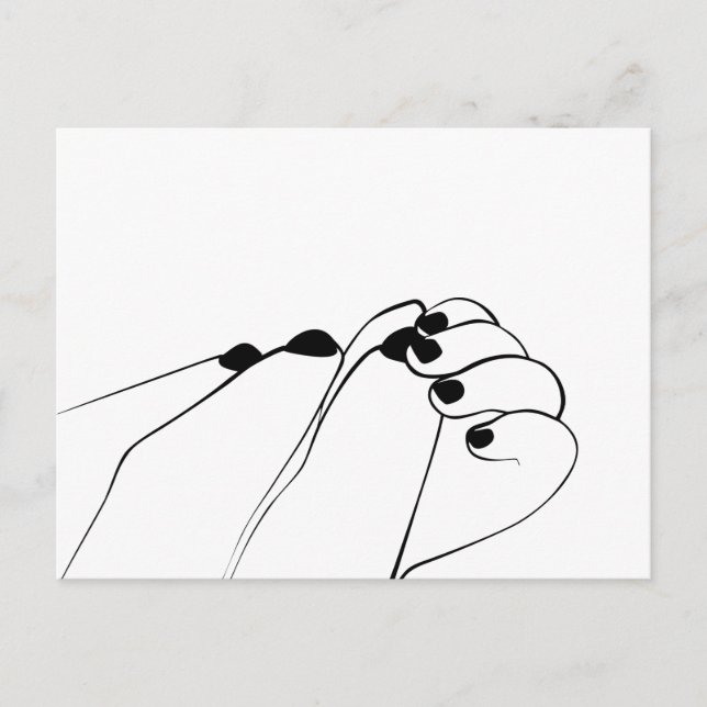 Tender Monochrome Mum Baby Hands Postkarte (Vorderseite)
