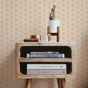 Tender Pastel Orange Clementine Punkt Tapete