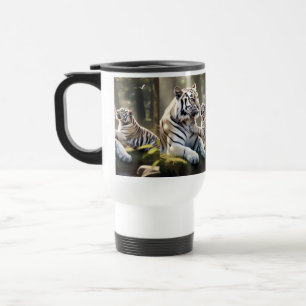 Tender Tiger Morgen – Elegante Wildlife-Kunst Reisebecher