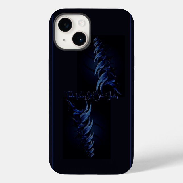 "Tender Vision Of Blue Feeling", Coque iPhone 14 (Verso)