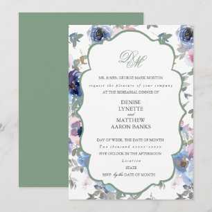 Tendre ensemble de mariage Basil Green Invitation