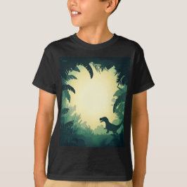 Tendy T-Rex Dinosaur T - Shirt - Schwarz