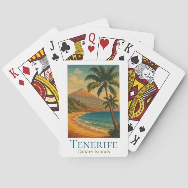 Tenerife Canary Islands Mount Teide Spanish Island Spielkarten (Rückseite)
