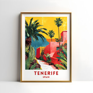 Tenerife Spanien Reiseplakat Wandkunst Poster