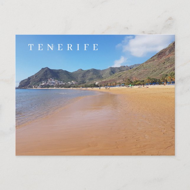 Tenerife Teresitas Beach View Postkarte (Vorderseite)