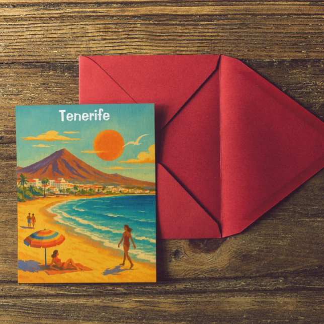 Teneriffa Kanarische Insel Playa de las Americas Postkarte (tenerife canary island travel postcard )