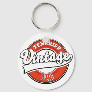 Teneriffa-Spacke-Logo im Vintagen Stil Schlüsselanhänger