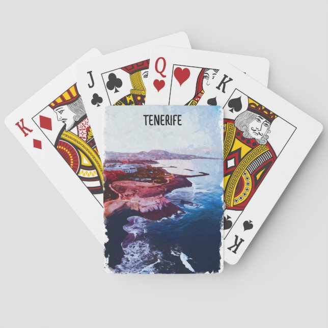 Teneriffa Spanien Küste Kanarische Inseln Souvenir Spielkarten (Rückseite)