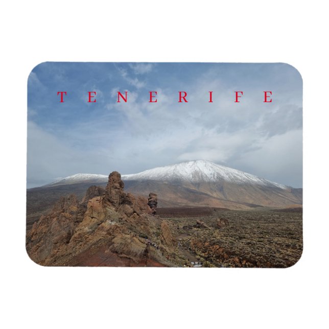 Teneriffa Teide mit Blick auf den Kühlschrankmagne Magnet (Horizontal)