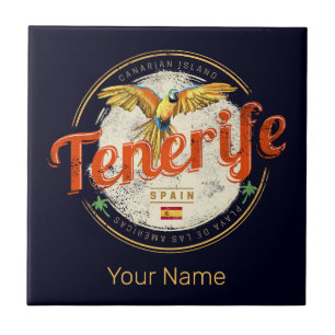 Teneriffa und Papagei Kanarische Inseln Spanien Vi Fliese