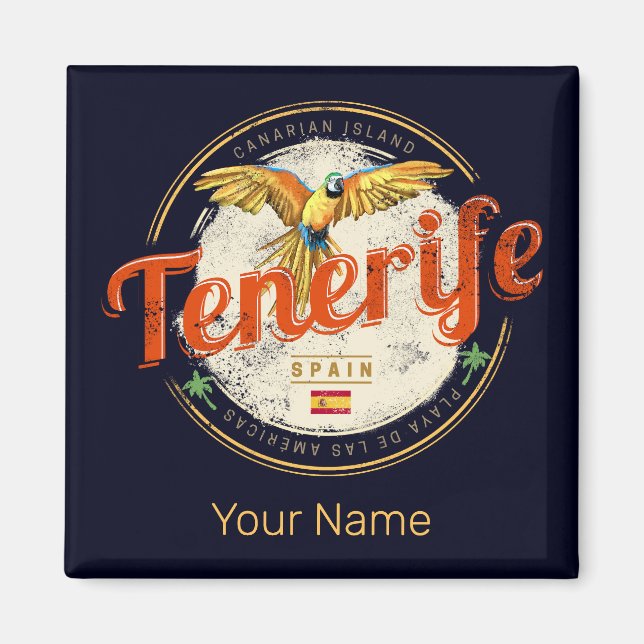 Teneriffa und Parrot Kanarische Inseln Spanien Vin Magnet (Vorne)