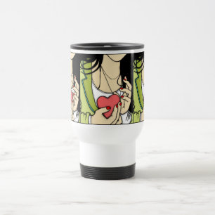 Tenez dessus dans votre tasse de voyage de coeur