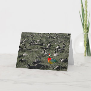 Tenez la carte de vacances d'oie