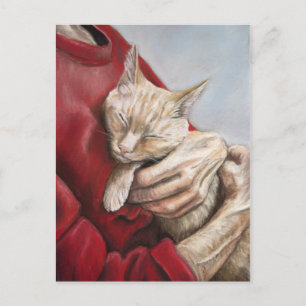Tenez-moi bien la carte postale Art Chat