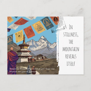Tengboche-Kloster Everest Gebetsflaggen Motivation Postkarte