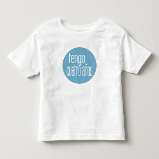tengo cuatro años kleinkind t-shirt