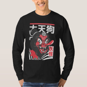 Tengu-Maske japanisches Ästhetik, japanischer Teng T-Shirt