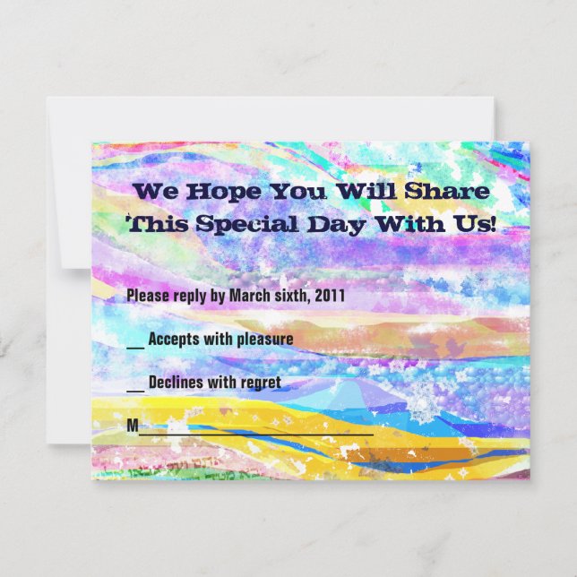 Tenir la Torah Bar Mitzvah Réponse de l'invitation (Devant)