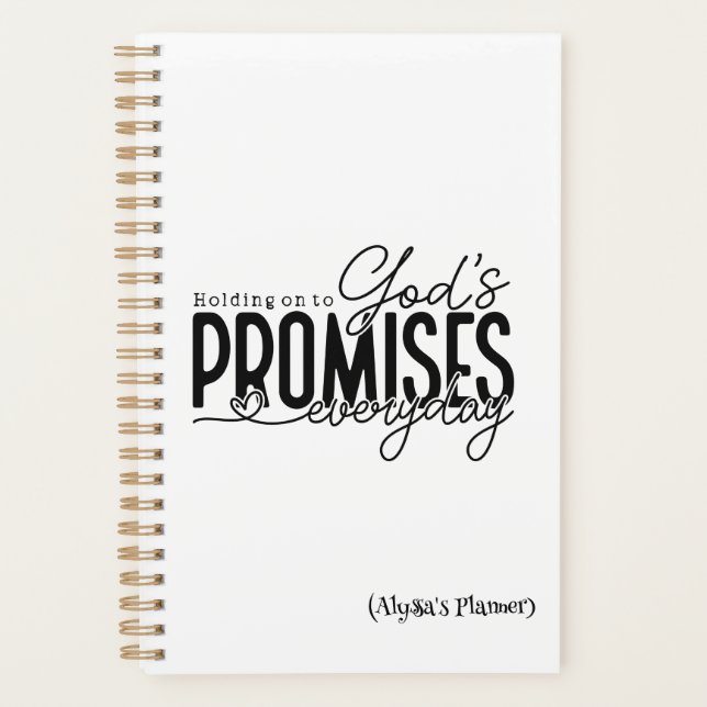 "Tenir les promesses de Dieu au quotidien" Planifi (Devant)