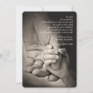 Tenir ma Carte de remerciements de sympathie à la 