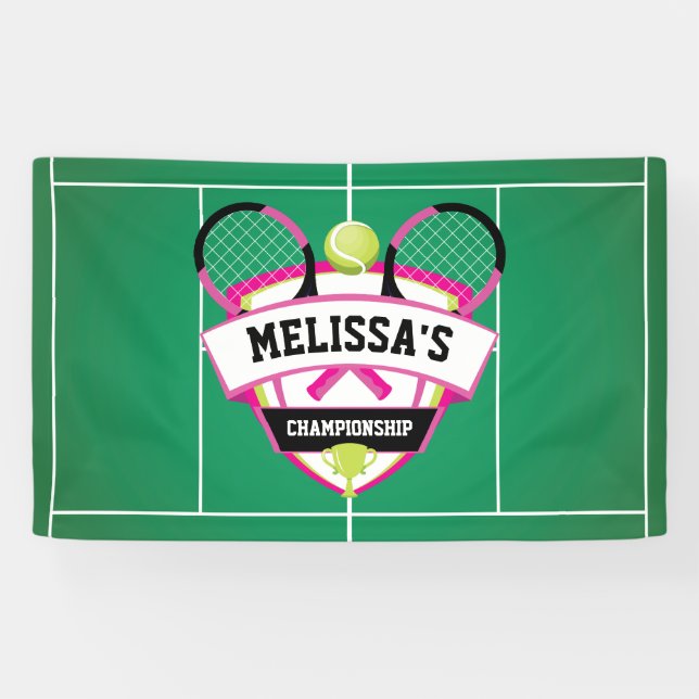 Tenis party backdrop banner (Horizontal)