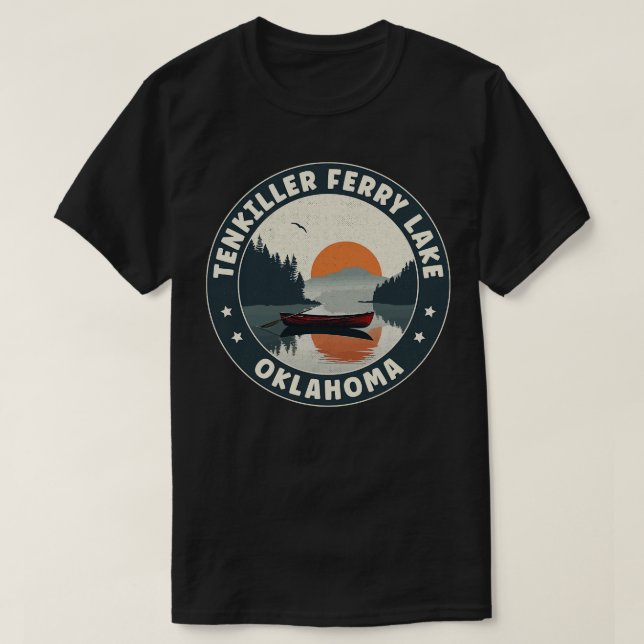 Tenkiller Ferry Lake Oklahoma Sunset T-Shirt (Design vorne)