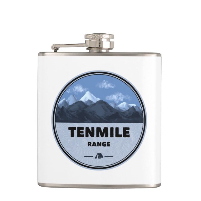Tenmile Range Colorado Camping Flachmann (Vorderseite)