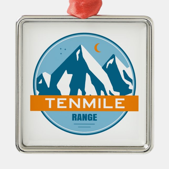 Tenmile Range Colorado Ornament Aus Metall (Vorne)