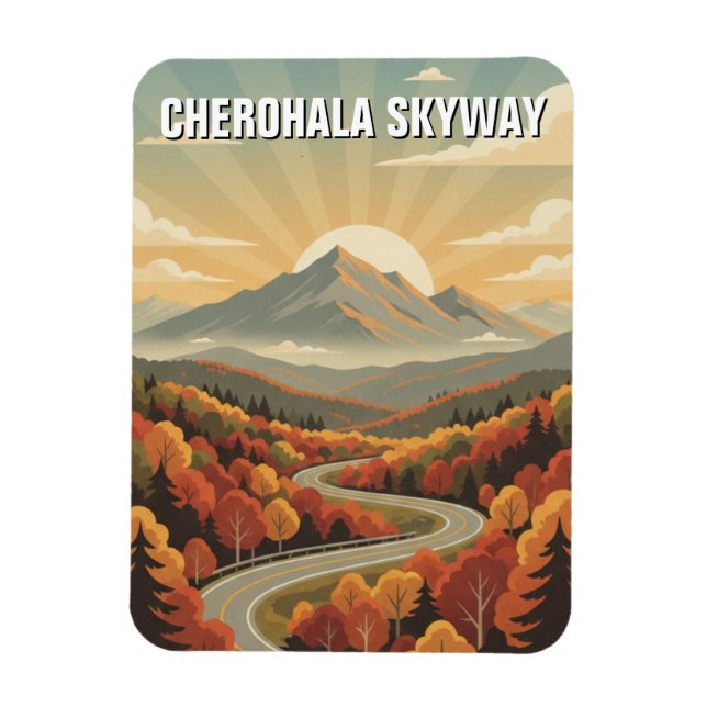 Tennessee Cherohala Skyway Souvenir Magnet (Vertikal)