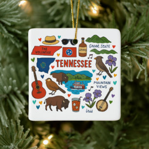 Tennessee Custom Family Trip Weihnachten bewahren Keramikornament