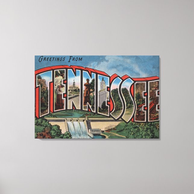Tennessee (Dam)Große BuchstabenszenenTennessee Leinwanddruck (Vorderseite)