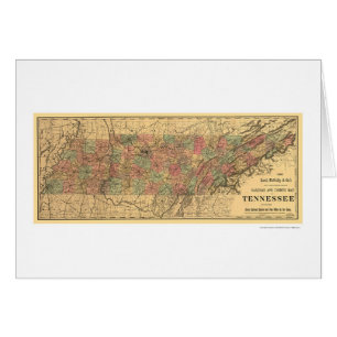 Tennessee-Eisenbahn u. Post-Karte 1888