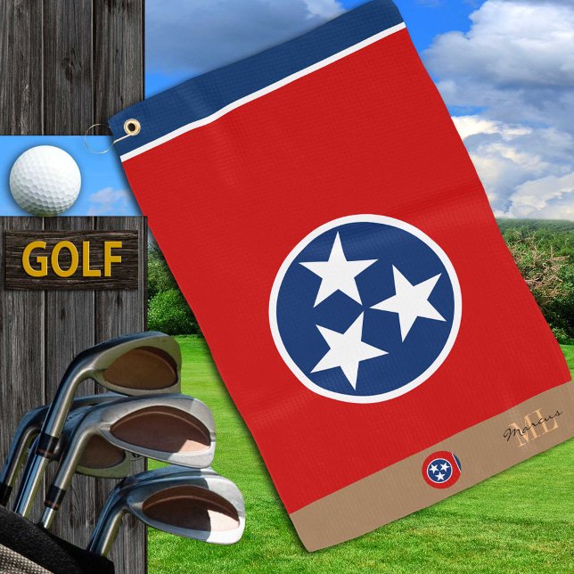 Tennessee Fahne & Tennessee mit Monogramm / Golf Golfhandtuch (Von Creator hochgeladen)
