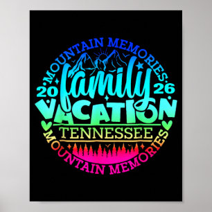 Tennessee Familienurlaub-Straßenreise 2026 Berg Poster