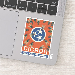Tennessee Flag Cicada Invasion Aufkleber