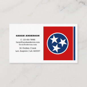 Tennessee Flag Elegante Visitenkarten / USA Visitenkarte