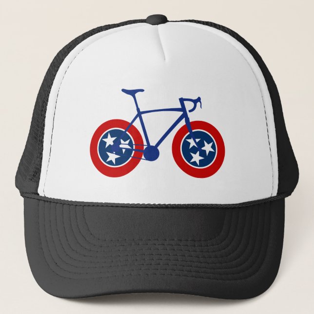 Tennessee Flag Radfahren Truckerkappe (Vorderseite)