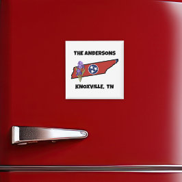 Tennessee Flag & Staat Blume Iris Benutzerdefinier Magnet