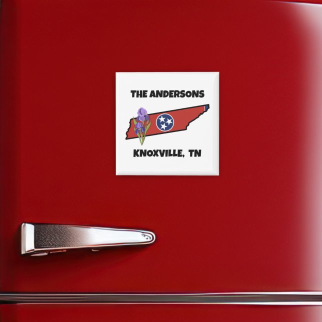 Tennessee Flag & Staat Blume Iris Benutzerdefinier Magnet (Von Creator hochgeladen)