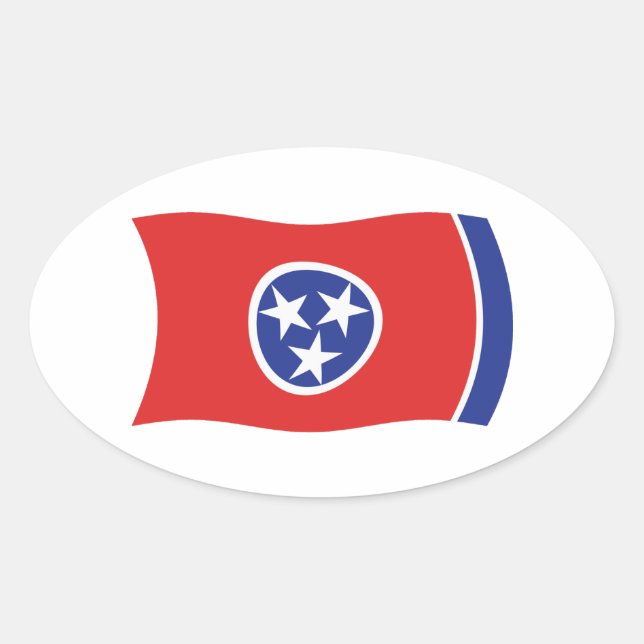 Tennessee Flag Sticker (Vorderseite)