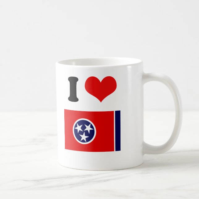 TENNESSEE-FLAGGE KAFFEETASSE (Rechts)