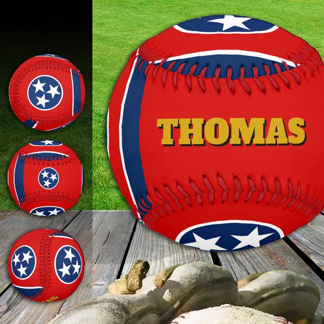 Tennessee-Flagge, Monogramm/Baseball-Bälle Baseball (Von Creator hochgeladen)