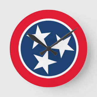 Tennessee-Flagge Runde Wanduhr