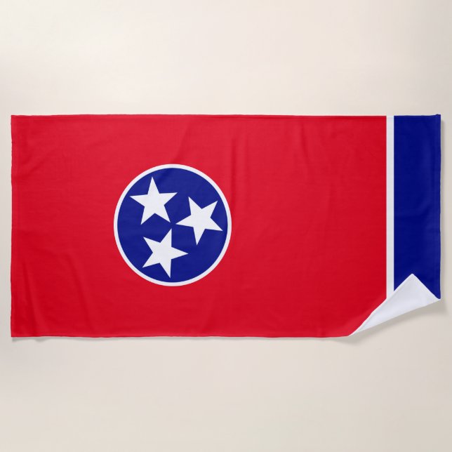 Tennessee-Flagge Strandtuch (Vorderseite)