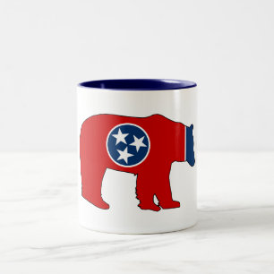 Tennessee-Flaggenbär Zweifarbige Tasse