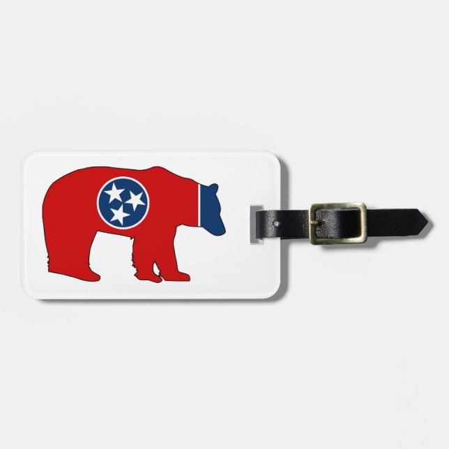 Tennessee-Flaggenträger Gepäckanhänger (Vorderseite horizontal)
