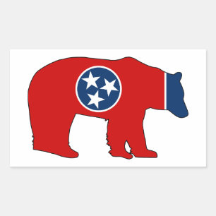 Tennessee-Flaggenträger Rechteckiger Aufkleber