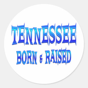 Tennessee Geboren & erhöht Runder Aufkleber